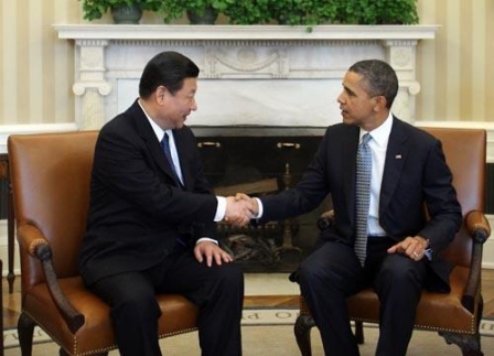 2012年2月，習近平曾以中國國家副主席的身分訪美，並於2月14日在白宮與奧巴馬會晤。（新華社資料圖片）