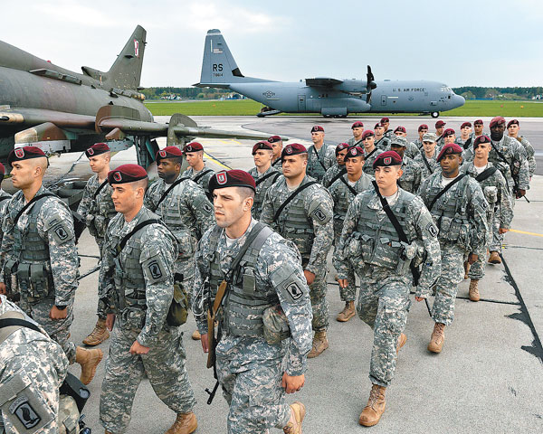 美國為應對烏克蘭危機，派出六百美軍赴波蘭。